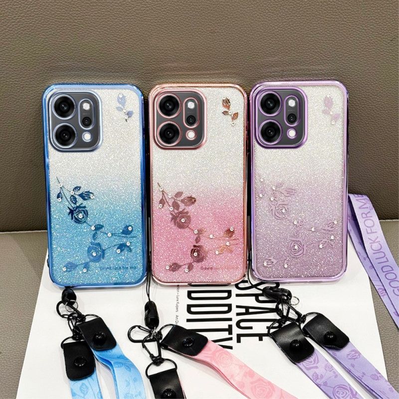 Cover Oppo Reno 14 Pro 5g Rhinsten Blomster