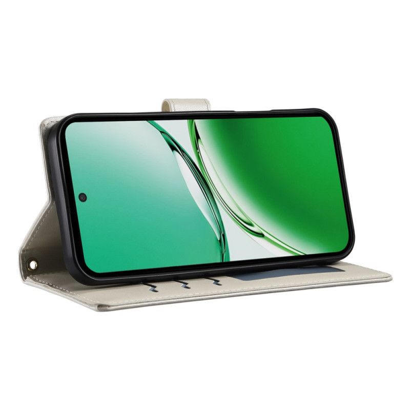 Læder Cover Oppo Reno 14 Pro 5g Quiltet Med Rem Og Skulderrem