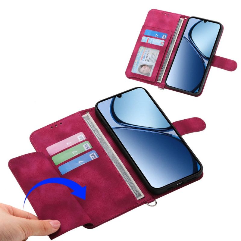 Læder Cover Oppo Reno 14 Pro 5g Telefon Etui Blonderuskind Med Rem Og Skulderrem