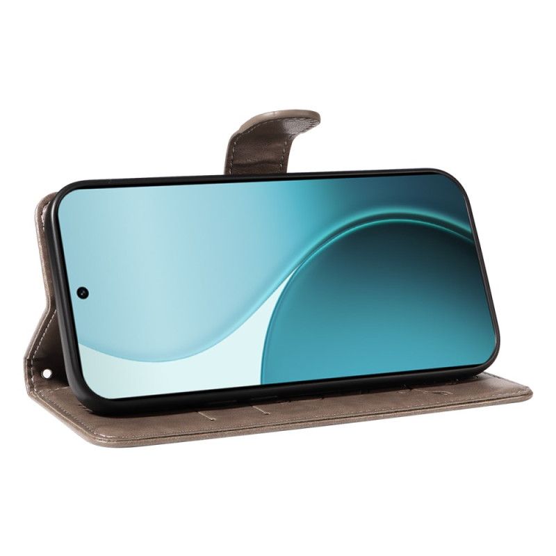 Læder Cover Oppo Reno 14 Pro 5g Telefon Etui Lille Blomster