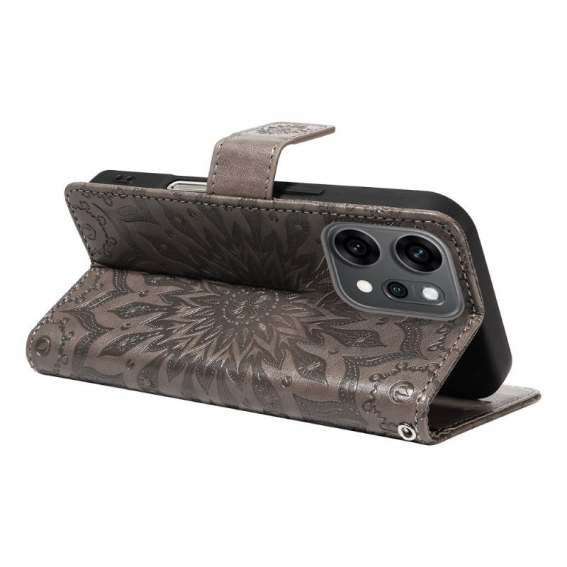 Læder Cover Oppo Reno 14 Pro 5g Telefon Etui Mandala