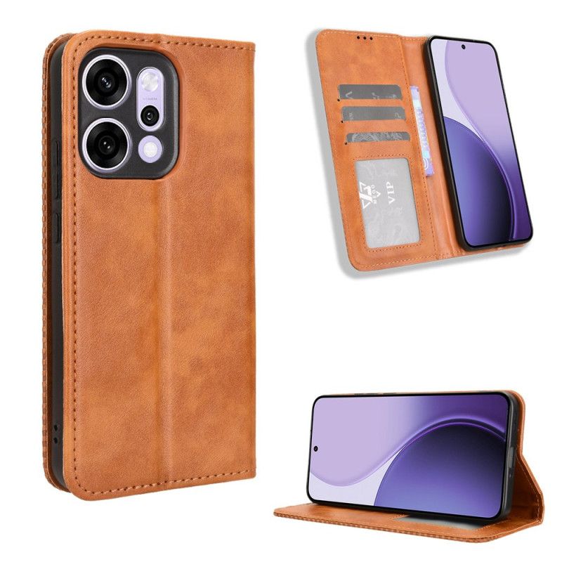 Læder Cover Oppo Reno 14 Pro 5g Telefon Etui Vintage-kant