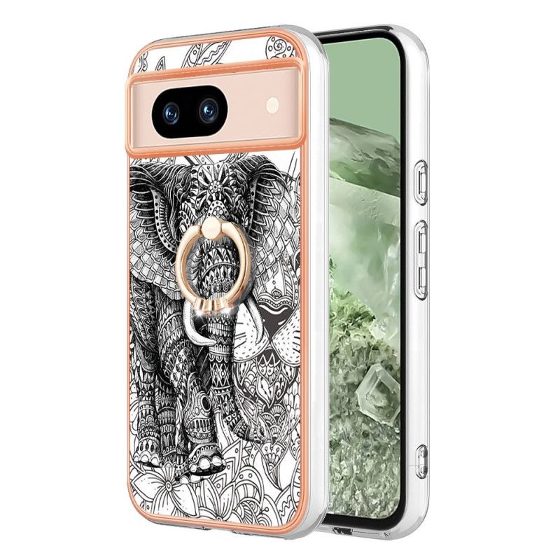 Cover Google Pixel 8a Telefon Etui Elephant Totem Ring-støtte