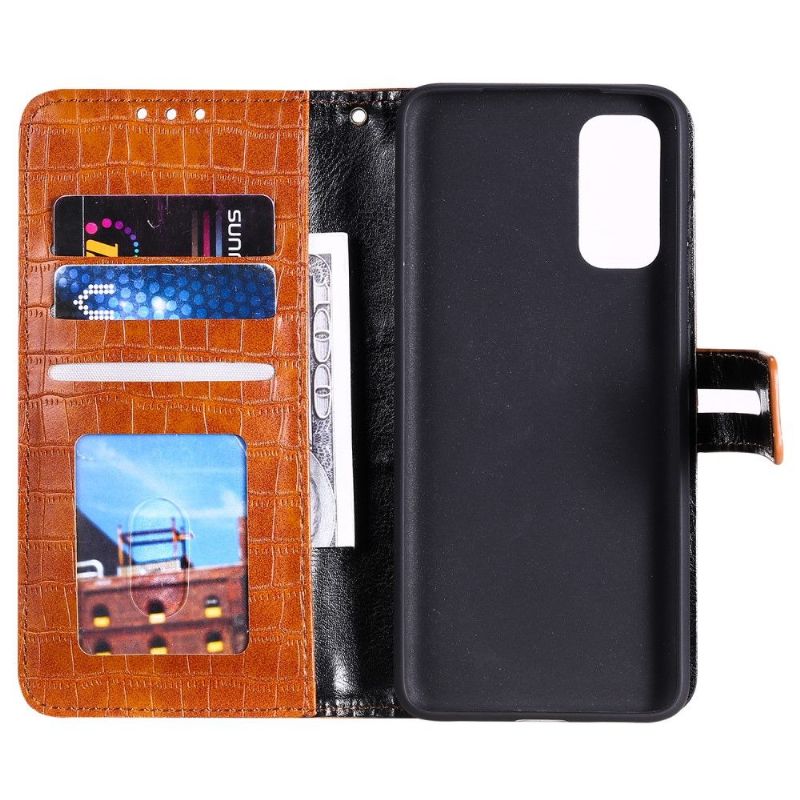 Flip Cover Samsung Galaxy A52 5G / A52 4G / A52s 5G Croc-effekt Læderstil