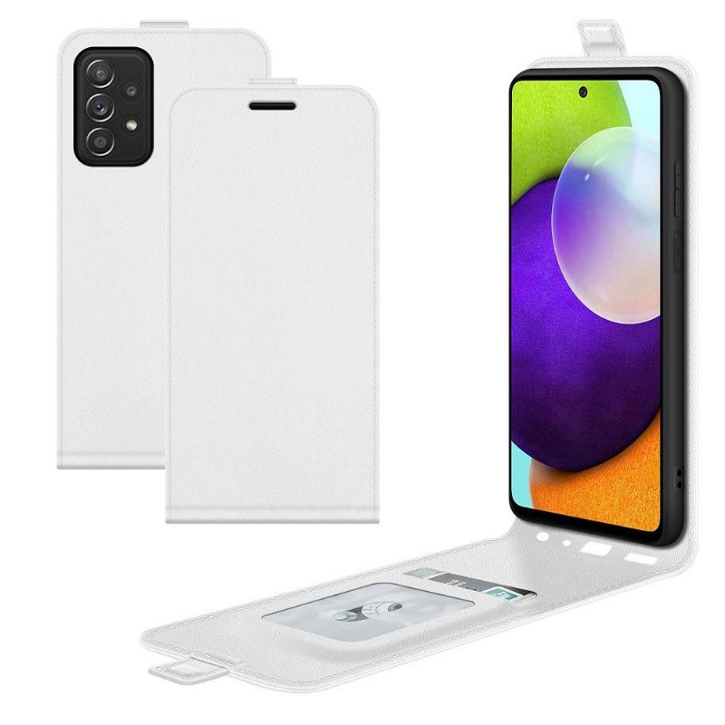 Flip Cover Samsung Galaxy A52 5G / A52 4G / A52s 5G Hemming Læder Cover Lodret Kunstlæder