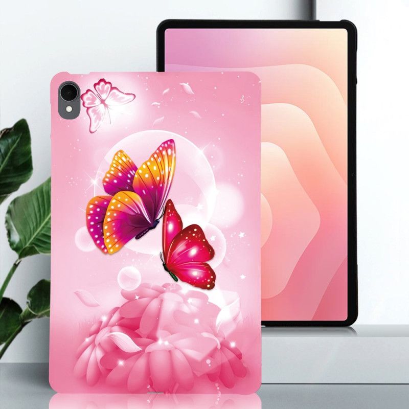 Cover Samsung Galaxy Tab S11 Lyserøde Sommerfugle