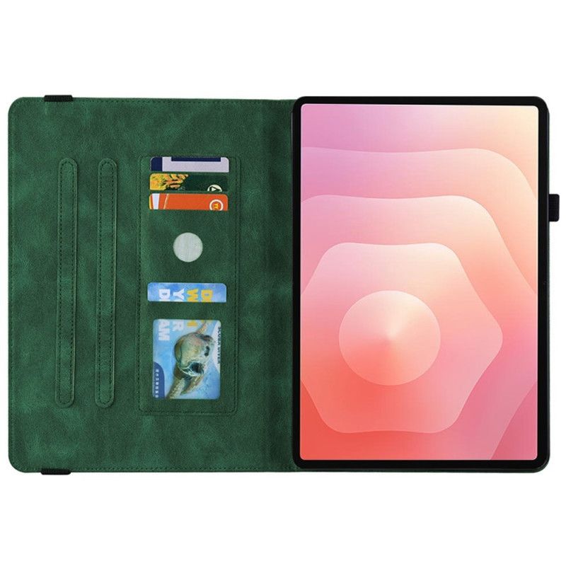 Etui Samsung Galaxy Tab S11 Sommerfugl Med Ruskindseffekt