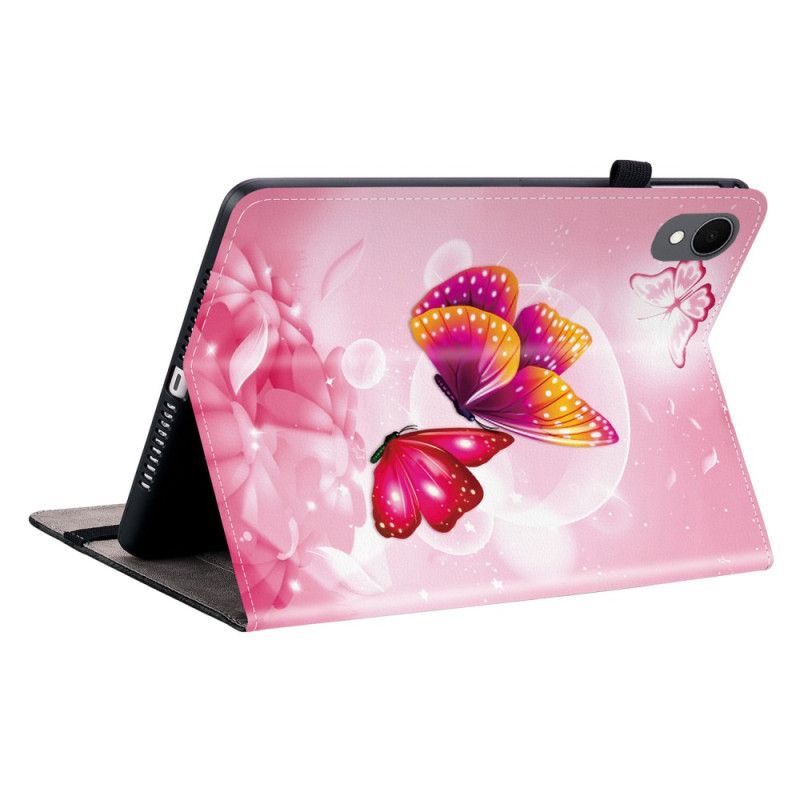 Etui Til Samsung Galaxy Tab S11 Lyserøde Sommerfugle