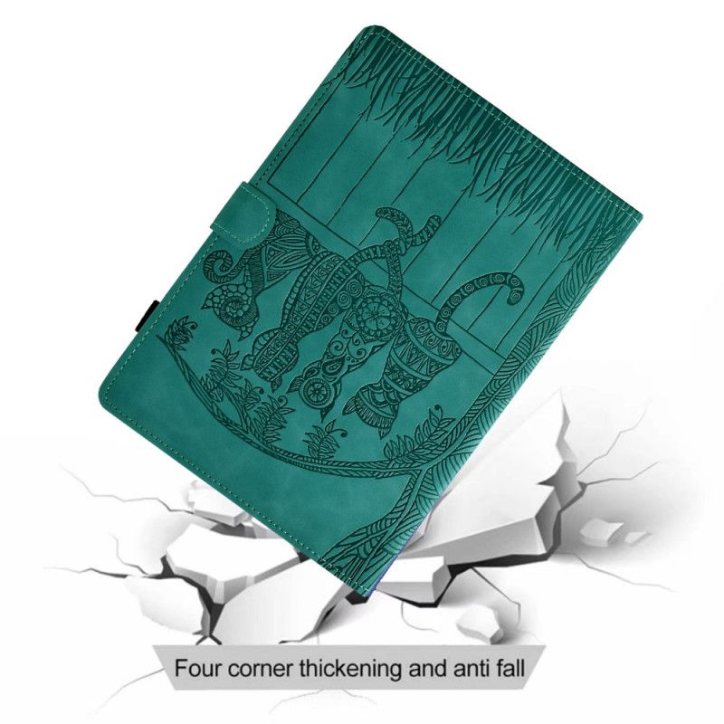 Flip Cover Samsung Galaxy Tab S11 Kattemotiv Med Ruskindseffekt