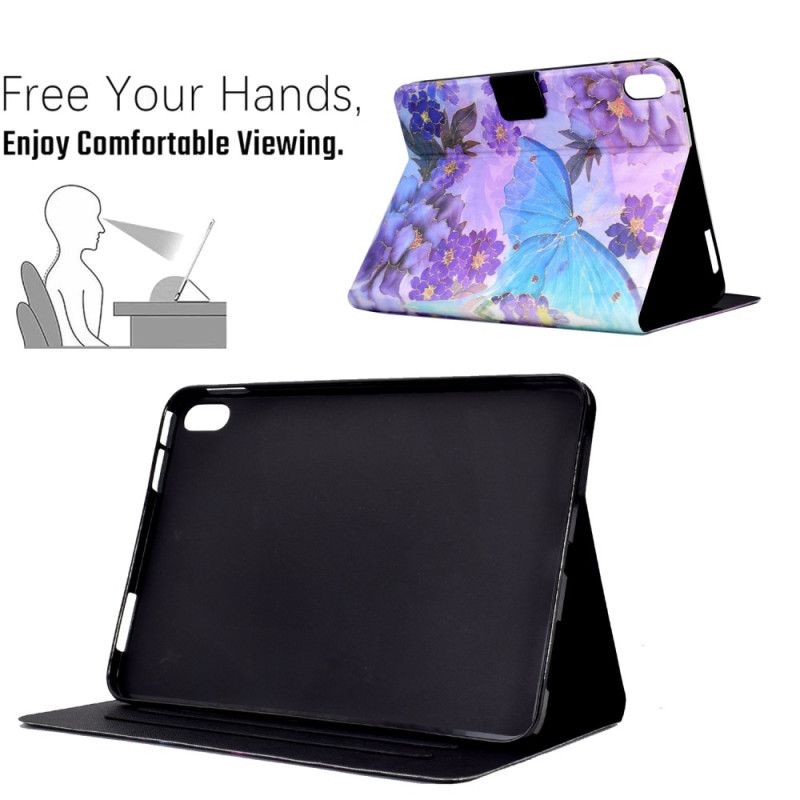 Flip Cover Samsung Galaxy Tab S11 Pæoner Og Sommerfugle