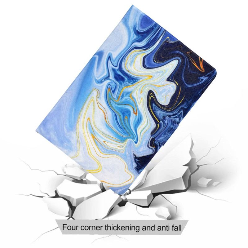 Flip Cover Til Samsung Galaxy Tab S11 Blå Marmor