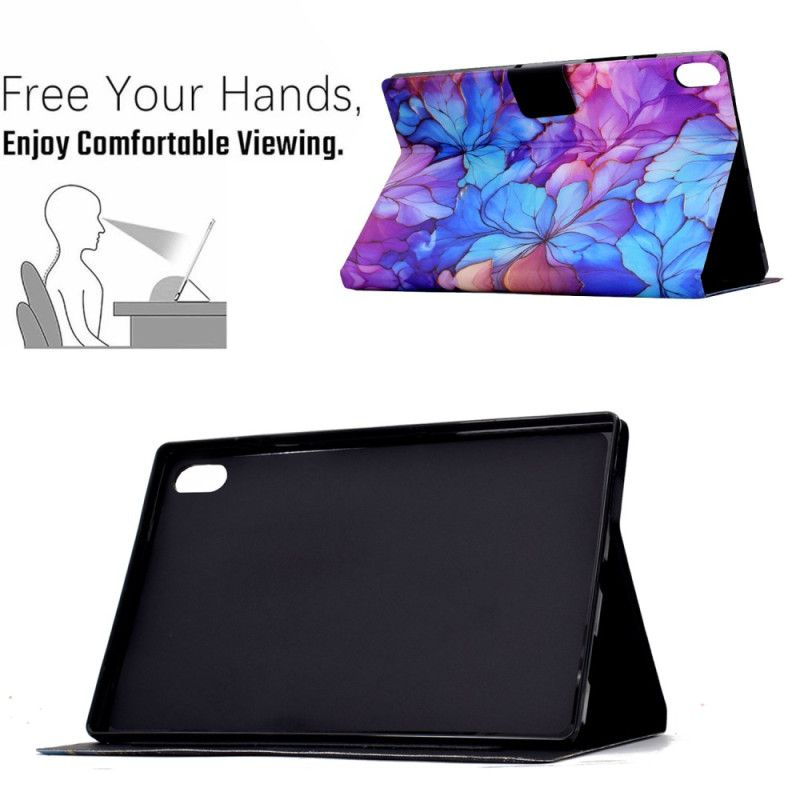 Læder Cover Samsung Galaxy Tab S11 Blomstermønster