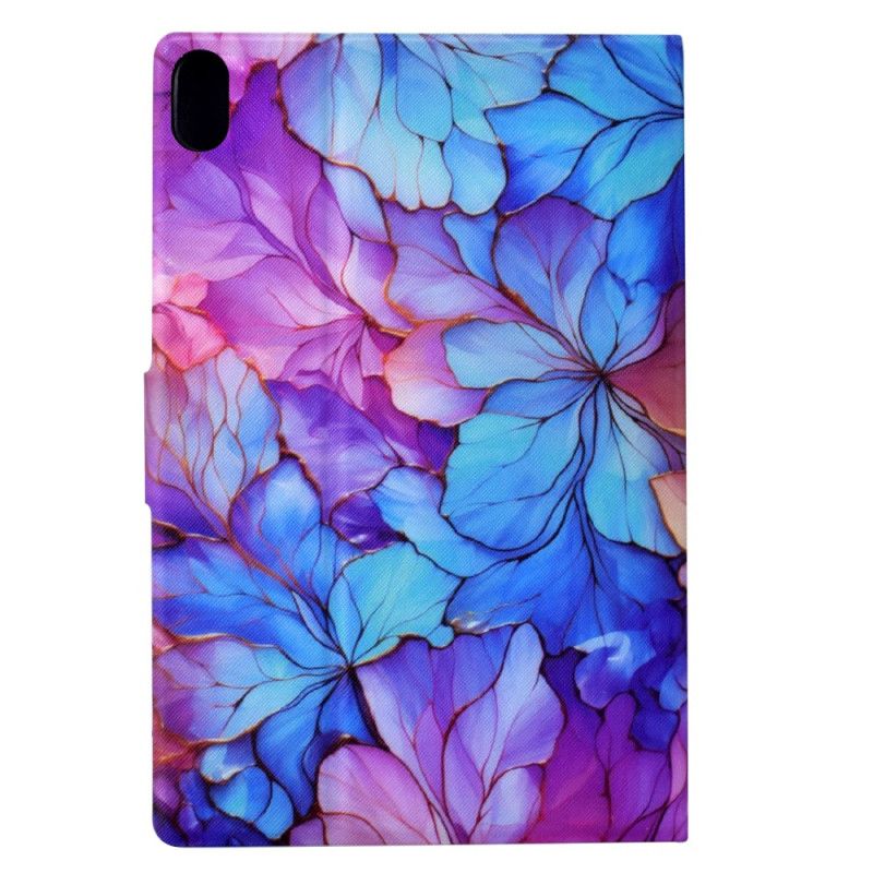 Læder Cover Samsung Galaxy Tab S11 Blomstermønster