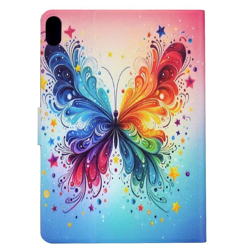Læder Cover Samsung Galaxy Tab S11 Telefon Etui Akvarelsommerfugl