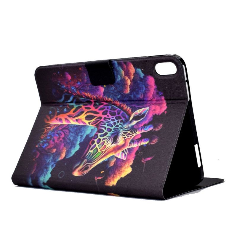 Læder Cover Samsung Galaxy Tab S11 Telefon Etui Farverig Giraf