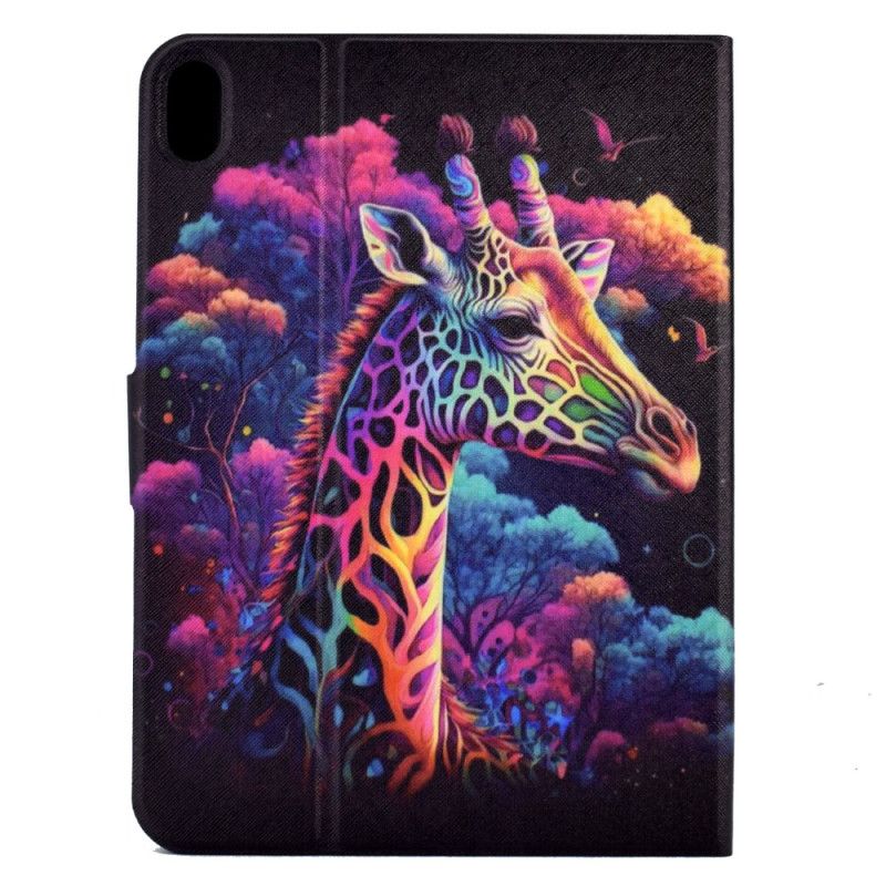 Læder Cover Samsung Galaxy Tab S11 Telefon Etui Farverig Giraf