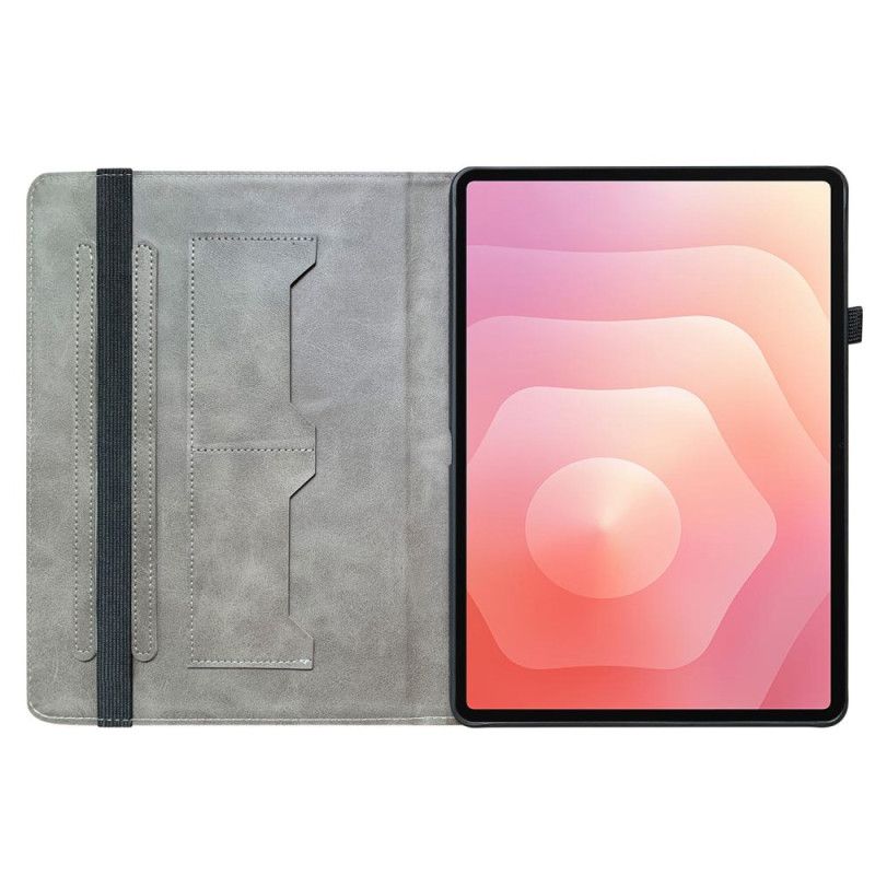 Læder Cover Samsung Galaxy Tab S11 Telefon Etui Lilla Pæon