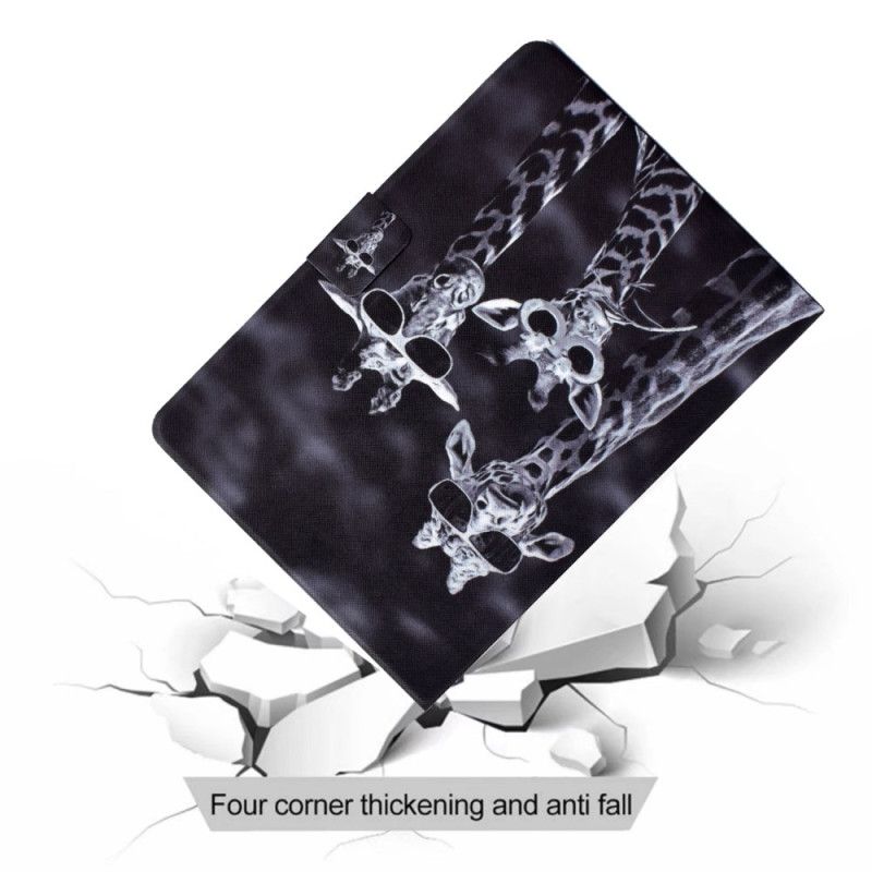 Læder Cover Samsung Galaxy Tab S11 Telefon Etui Tre Giraffer