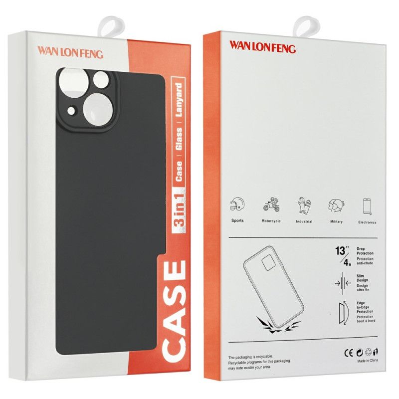 Cover Oneplus 13 2-i-1 Fleksibel Silikone Med Hærdet Glasskærmbeskytter