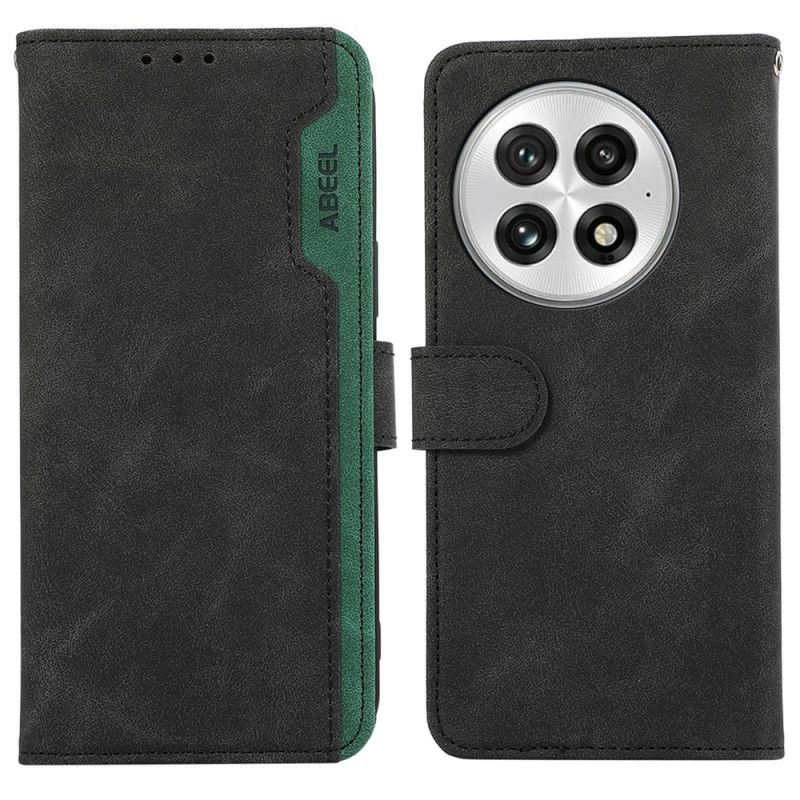 Flip Cover Oneplus 13 Abeel Tofarvet Ruskindseffekt
