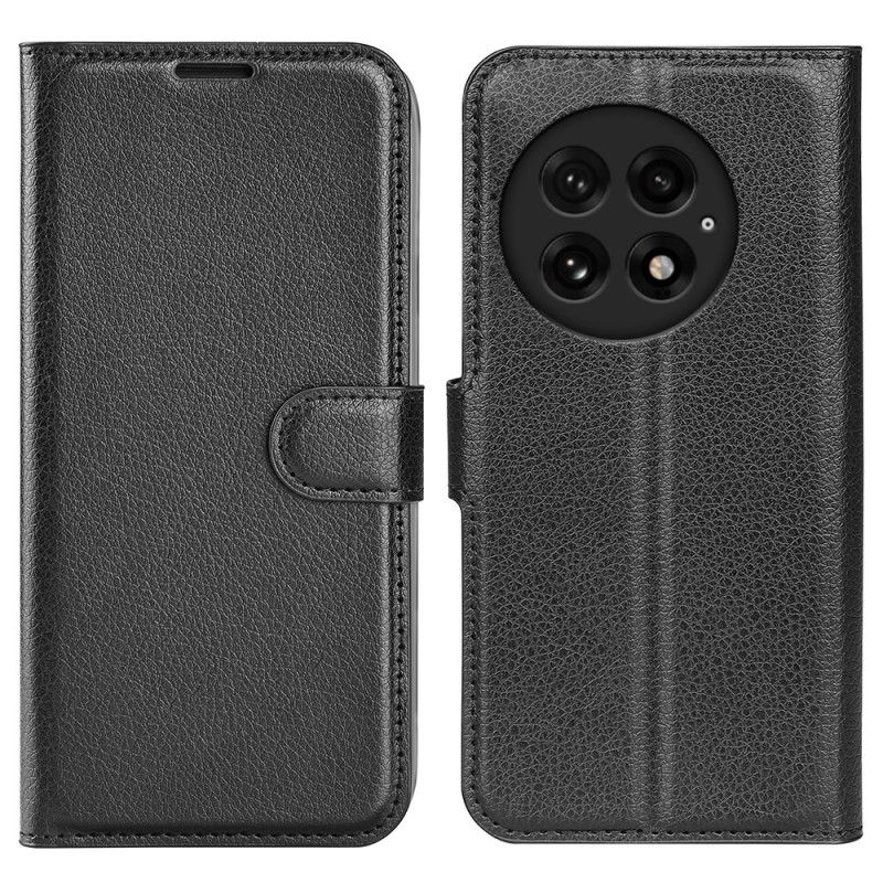 Flip Cover Oneplus 13 Klassisk Litchi Kunstlæder