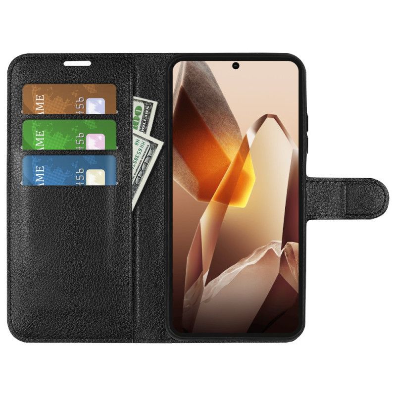 Flip Cover Oneplus 13 Klassisk Litchi Kunstlæder