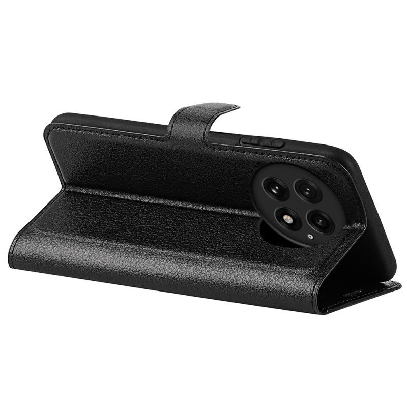 Flip Cover Oneplus 13 Klassisk Litchi Kunstlæder