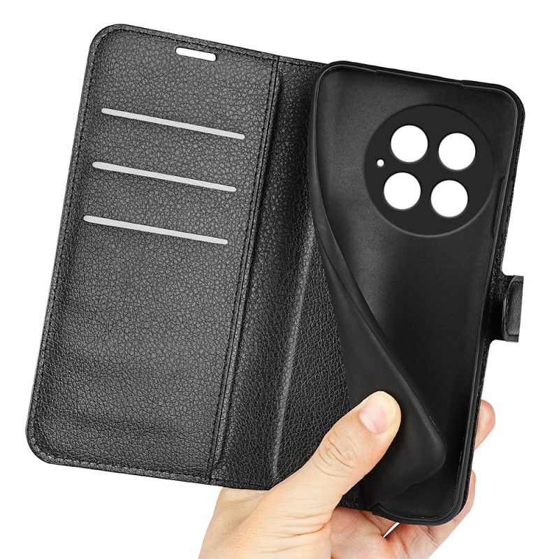 Flip Cover Oneplus 13 Klassisk Litchi Kunstlæder