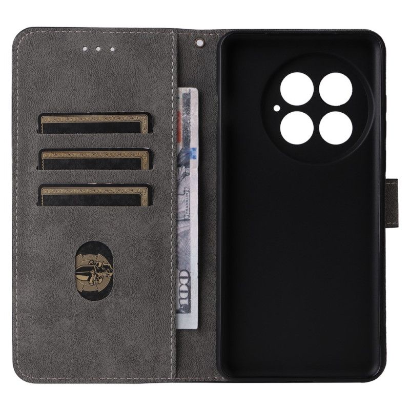 Flip Cover Oneplus 13 Ruskindseffekt Med Rfid-beskyttelse