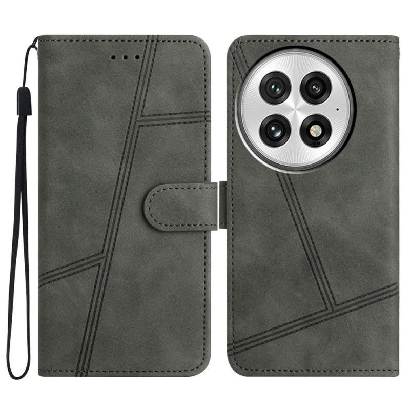 Læder Cover Oneplus 13 Striber Og Streger