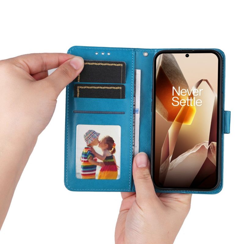 Læder Cover Oneplus 13 Telefon Etui Solsikkemønster