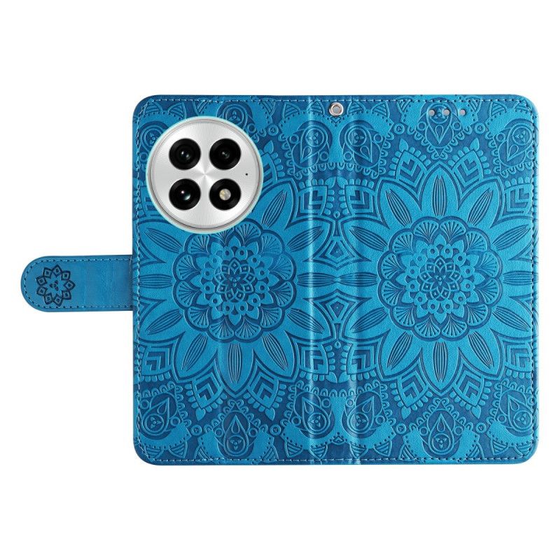 Læder Cover Oneplus 13 Telefon Etui Solsikkemønster