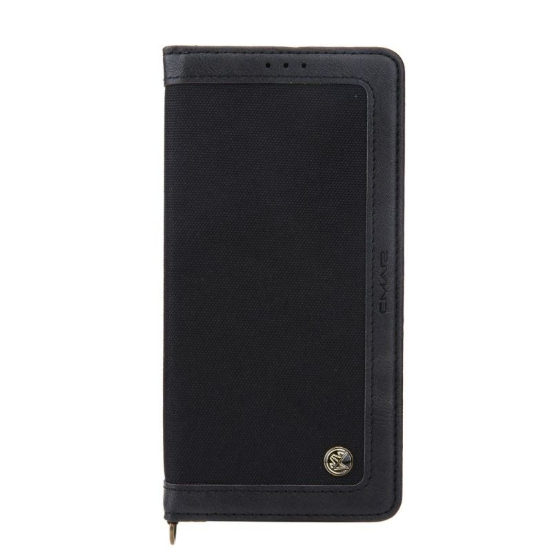 Flip Cover iPhone 12 Pro Max Canvas Imiteret Læder