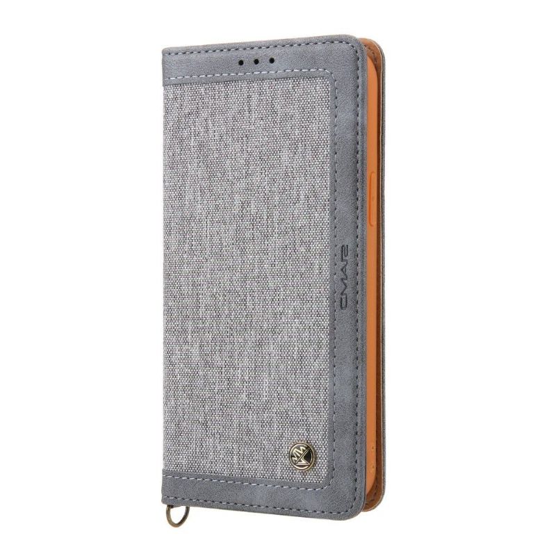 Flip Cover iPhone 12 Pro Max Canvas Imiteret Læder