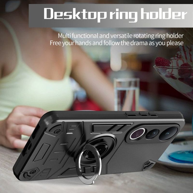 Cover Vivo V50 Lite 5g Roterende Stativ Og Forstærket Beskyttelse