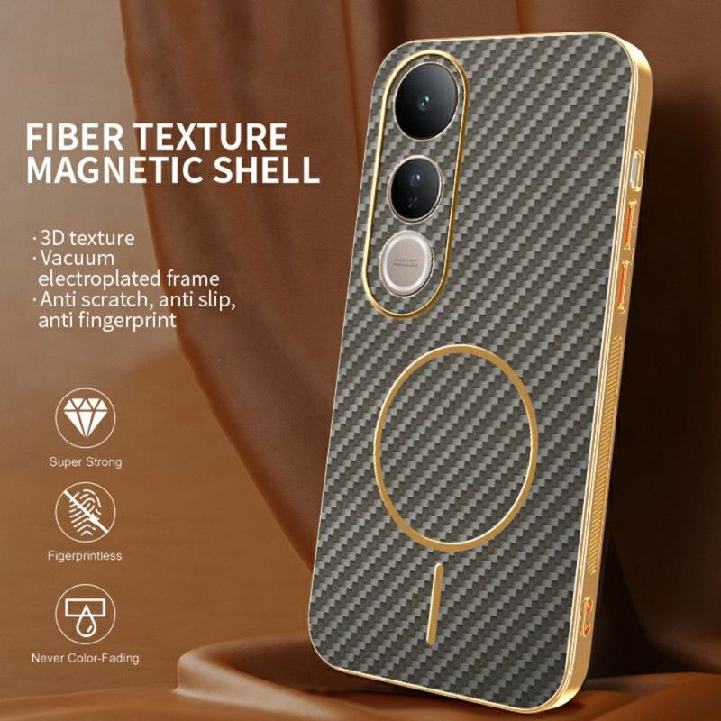 Cover Vivo V50 Lite 5g Telefon Etui Kulfiber Tekstur