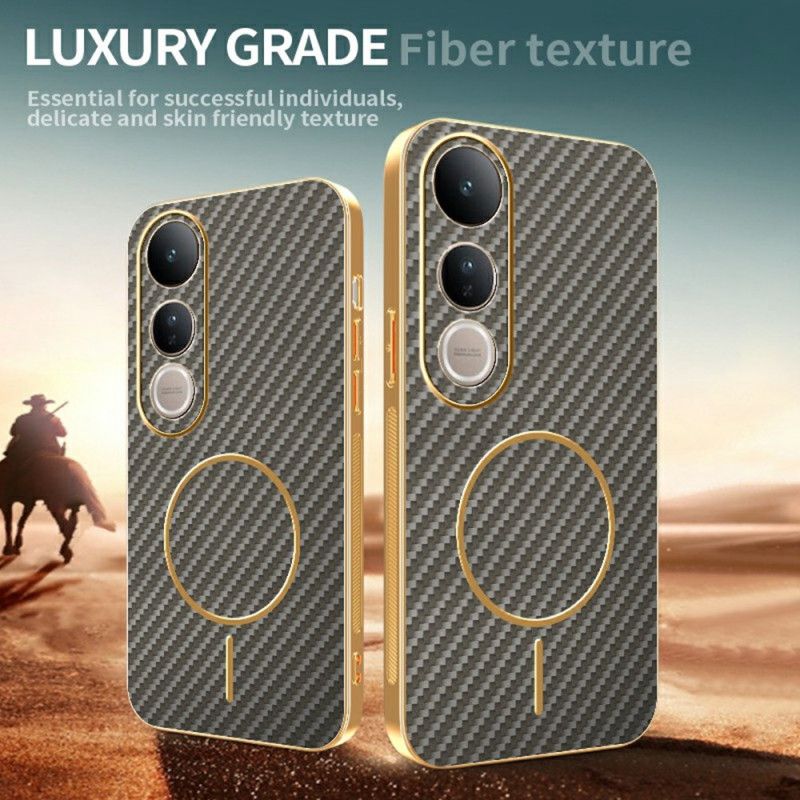 Cover Vivo V50 Lite 5g Telefon Etui Kulfiber Tekstur
