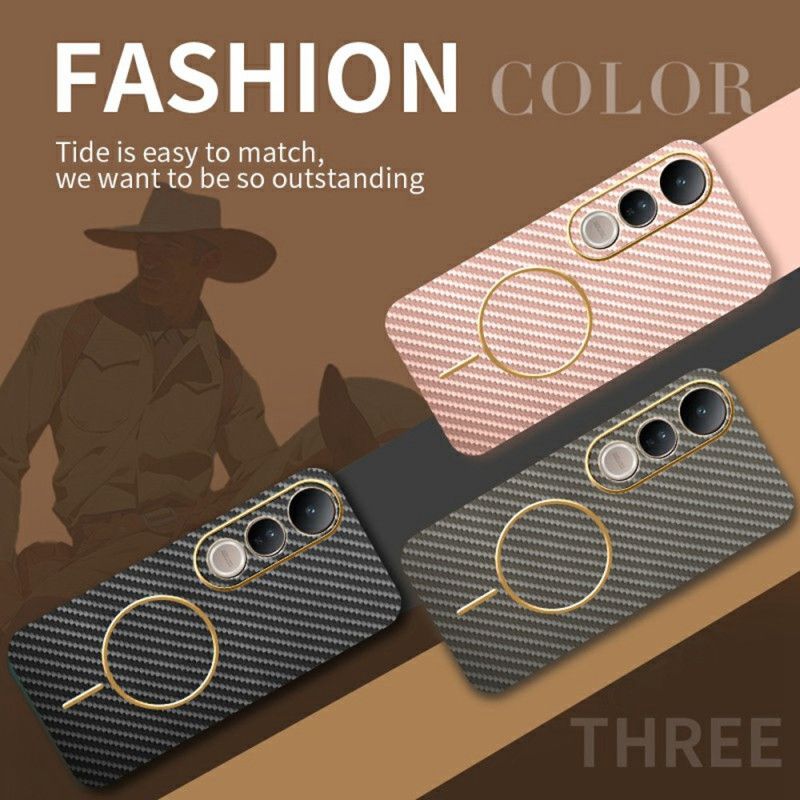 Cover Vivo V50 Lite 5g Telefon Etui Kulfiber Tekstur