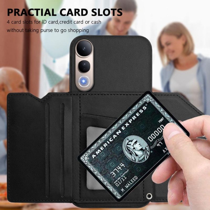 Flip Cover Vivo V50 Lite 5g Kortholder Og Snor