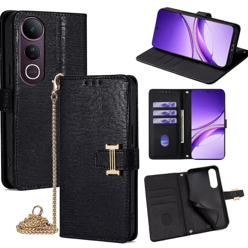 Flip Cover Vivo V50 Lite 5g Pailletter Med Kæde