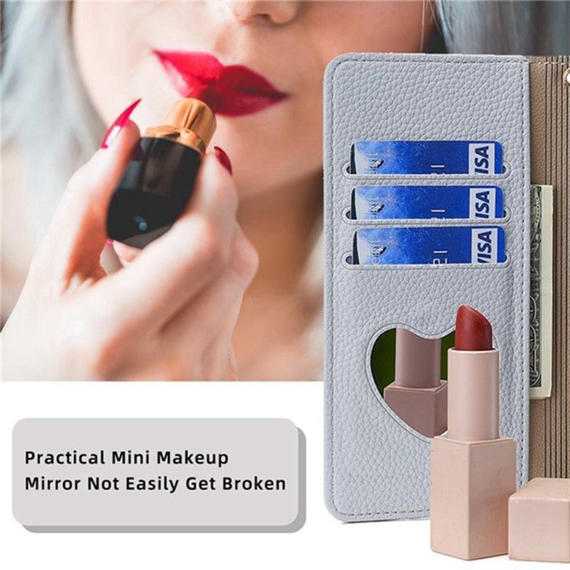 Flip Cover Vivo V50 Lite 5g Spejl Og Kæde