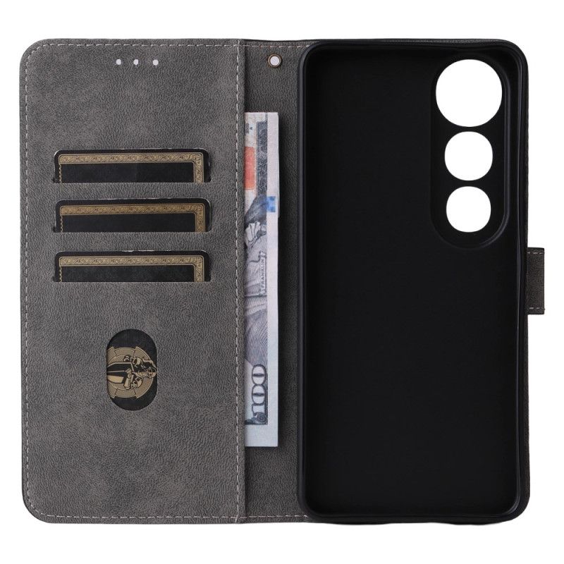 Læder Cover Vivo V50 Lite 5g Rfid-beskyttelse Med Snor