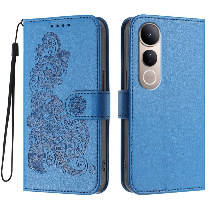 Læder Cover Vivo V50 Lite 5g Telefon Etui Blonde