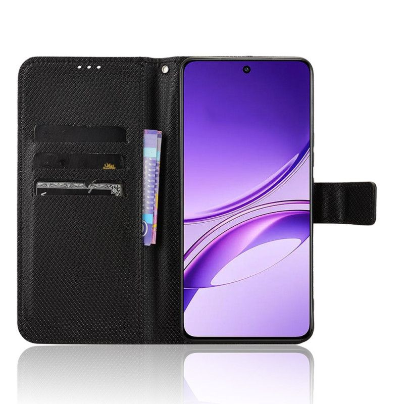 Læder Cover Vivo V50 Lite 5g Telefon Etui Diamanttekstur