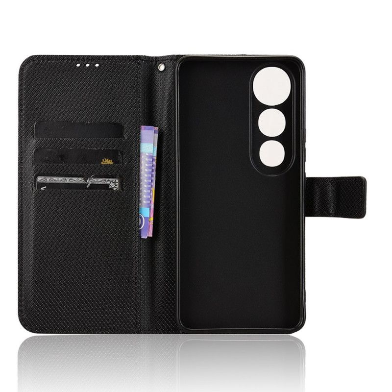 Læder Cover Vivo V50 Lite 5g Telefon Etui Diamanttekstur