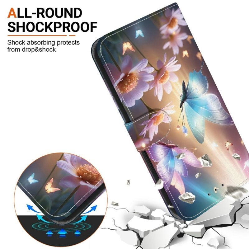 Case Oneplus Nord 5 Telefon Etui Blomstersommerfugl