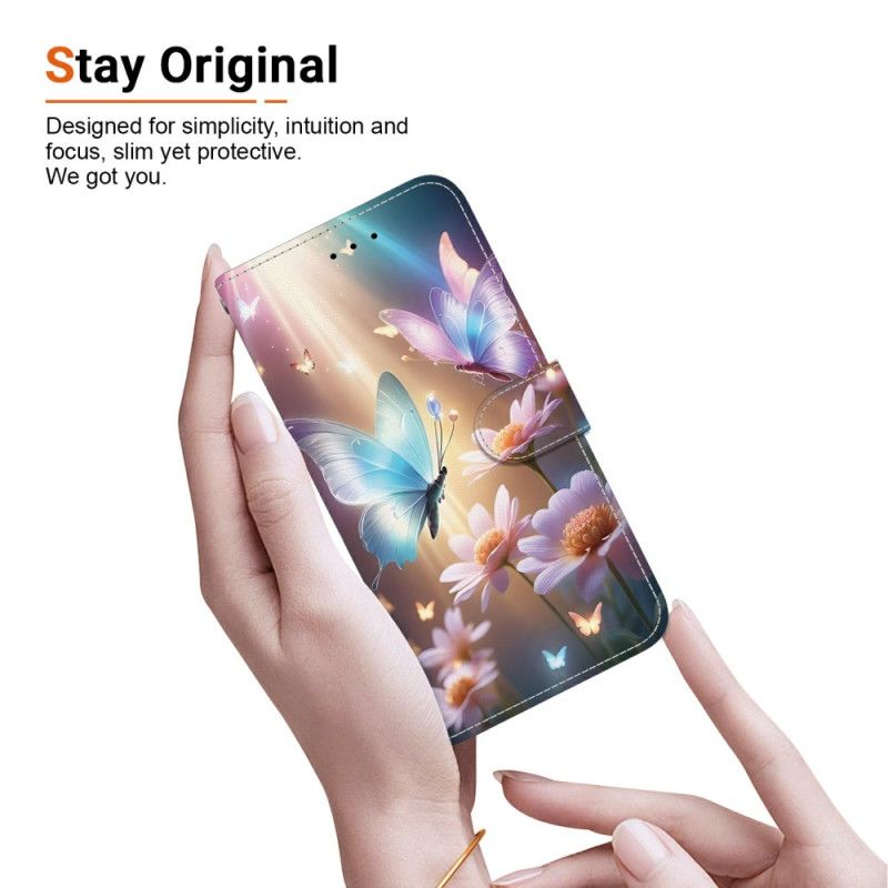 Case Oneplus Nord 5 Telefon Etui Blomstersommerfugl