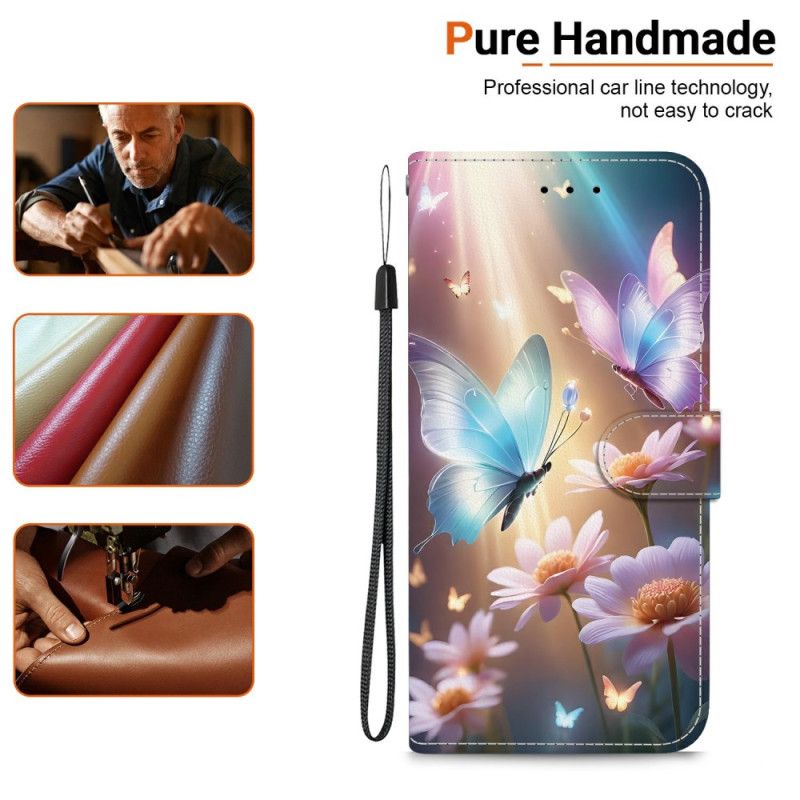 Case Oneplus Nord 5 Telefon Etui Blomstersommerfugl