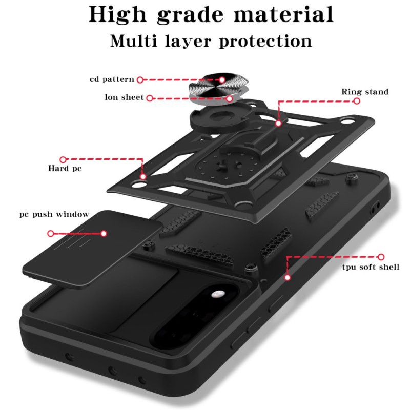 Cover Oneplus Nord 5 Skydeligt Kameradæksel Og Stativ