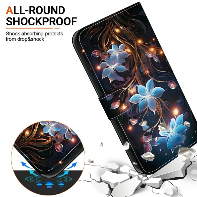 Flip Cover Oneplus Nord 5 Blå Blomster